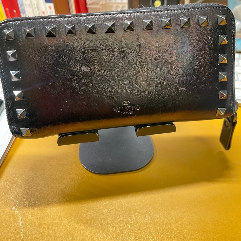 Valentino Black Studded Wallet